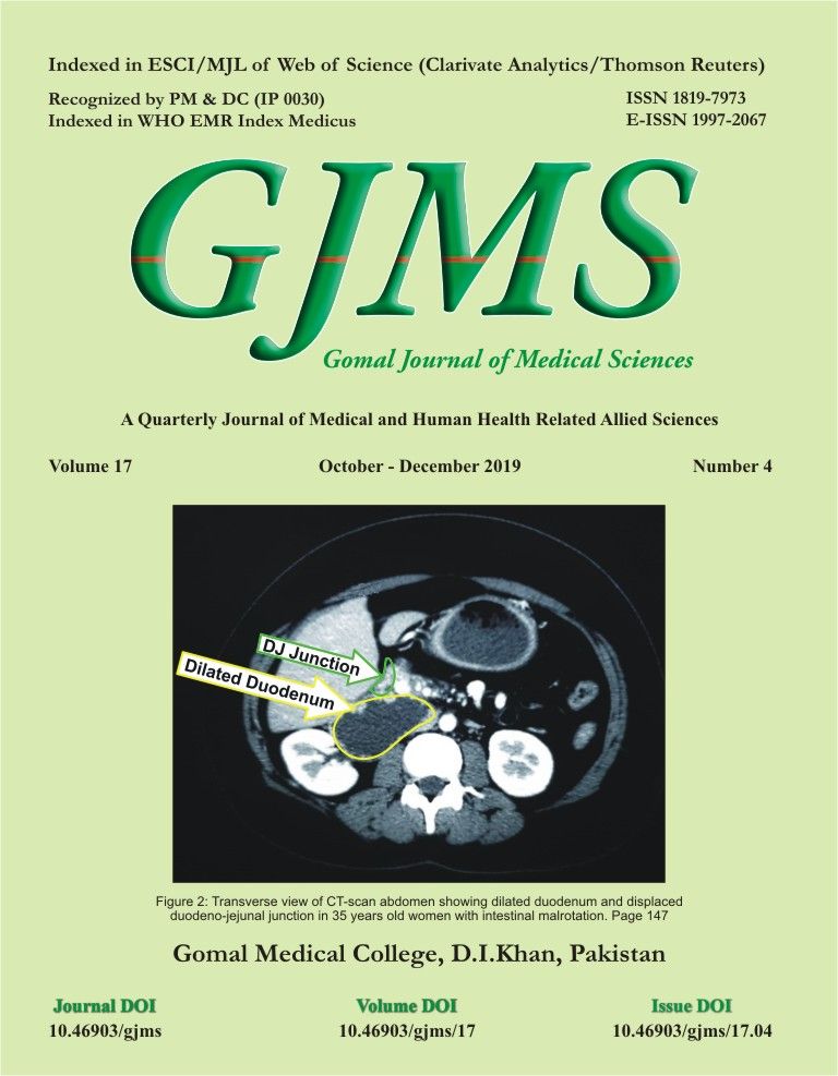 Gomal Journal of Medical Sciences