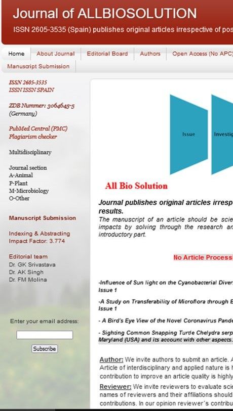 Journal of ALLBIOSOLUTION
